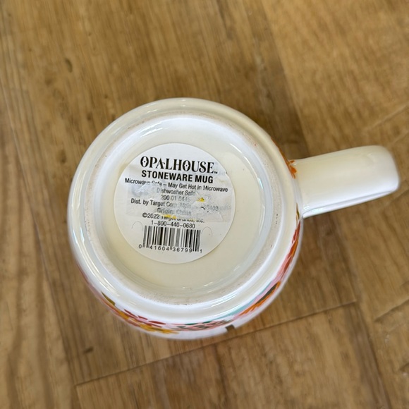 Opalhouse Stoneware 16oz large floral initial / monogram mug Letter “F” - Picture 3 of 4